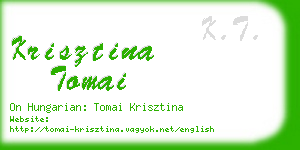 krisztina tomai business card